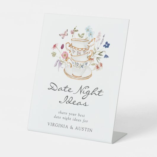 ウェディングデートナイトアイデアサイン 台座サイン (正面)