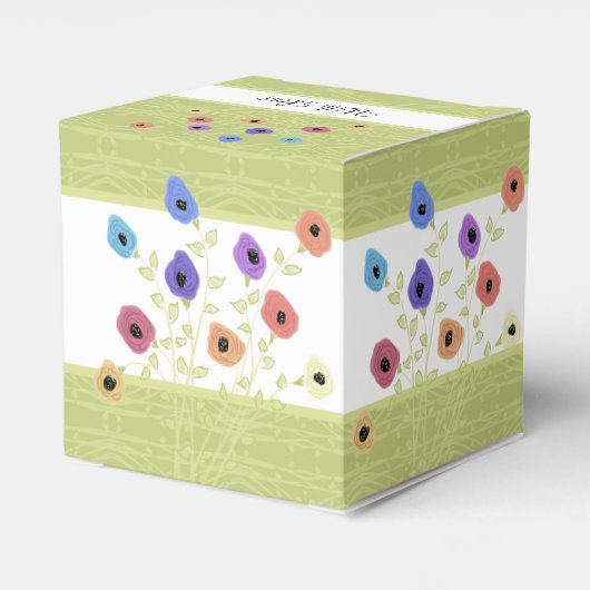 ウェディングデーパーソナライズされたフローズンゲスト フェイバーボックス (裏面サイド)