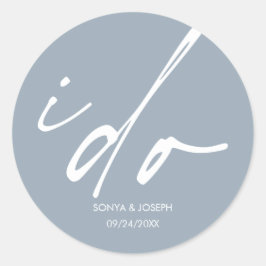 ウェディングデーミニマルシンプル ラウンドシール