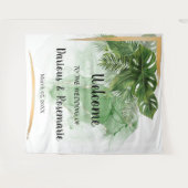 ウェディングトロピカルパームタペストリーへようこそ タペストリー (正面(横))