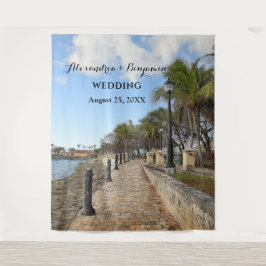 ウェディングトロピカルパームツリー写真撮影用背景 タペストリー