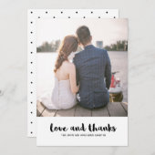 ウェディングドット ラブ アンド サンクス フォト サンキューカード (正面/裏面)