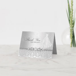 ウェディングドレスとジュエリーの感謝カード サンキューカード