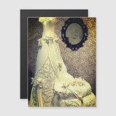 ウェディングドレスのケーキ写真 マグネット招待状 (正面/裏面)