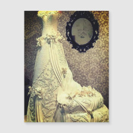 ウェディングドレスのケーキ写真 マグネット招待状