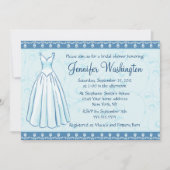 ウェディングドレスのブライダルシャワーのパーティー5x7の招待 招待状 (正面)