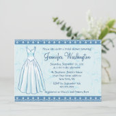 ウェディングドレスのブライダルシャワーのパーティー5x7の招待 招待状 (スタンド正面)