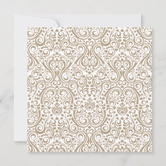 ウェディングドレスのブライダルシャワーの招待状 招待状 (裏面)