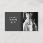 ウェディングドレスのレンタルまたは賃借りの名刺 名刺 (裏面)