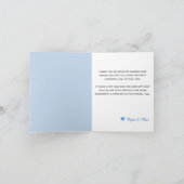ウェディングドレスの感謝カード（パステルブルー） サンキューカード (内部)