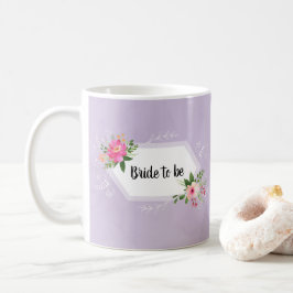 ウェディングドレスの花嫁候補の水彩花イラストのクラシックな結婚前お祝いパーティー、 コーヒーマグカップ