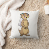 ウェディングドレスを着たミーアキャット クッション (ブランケット)