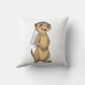 ウェディングドレスを着たミーアキャット クッション (裏面)