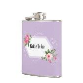 ウェディングドレスを着る花嫁の水彩花イラストのプリンセスシャワー フラスク (左)