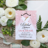 ウェディングドレスを飾ったエレガントなブライズシャワーの招待状 招待状