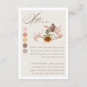 ウェディングドレスコード フラワーボーホー ウェスタンハット エンクロージャーカード (正面)