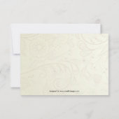 ウェディングドレス及び花束- 3x5ブライダルシャワーの招待 招待状 (裏面)