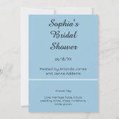 ウェディングドレス ウェディング ブルー ワード スクランブル ゲーム 招待状 (裏面)