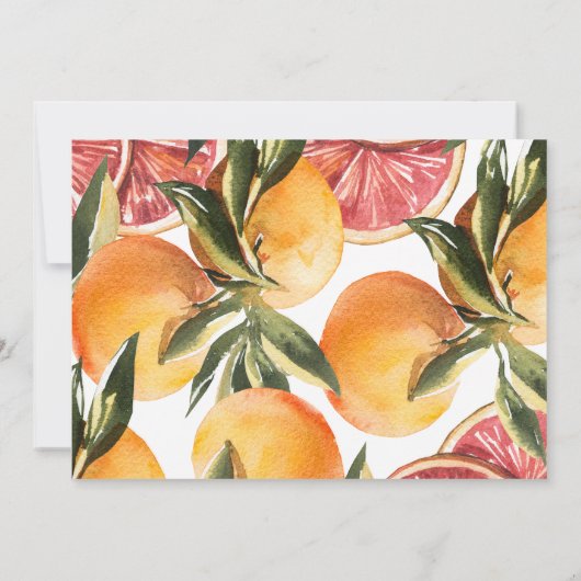 ウェディングドレス | オレンジ色の色調 招待状 (裏面)