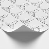 ウェディングドレス ギフト包装 白 無地 ラッピングペーパー (角)