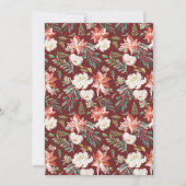 ウェディングドレス クリスマス ホリデー ブライダルシャワー 招待状 (裏面)