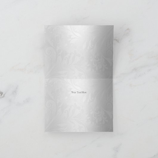 ウェディングドレス＆ジュエリーの感謝カード サンキューカード (内部)