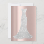 ウェディングドレス スパークローズ パステルピンク ローズ ダイヤモンド 招待状 (裏面)