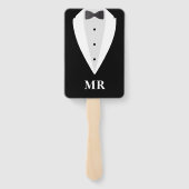 ウェディングドレス タキシード Mr Mrs ゲスゲーム ハンドファン (裏面)