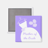 ウェディングドレス パープル 「花嫁の母」 マグネット (正面/裏面)