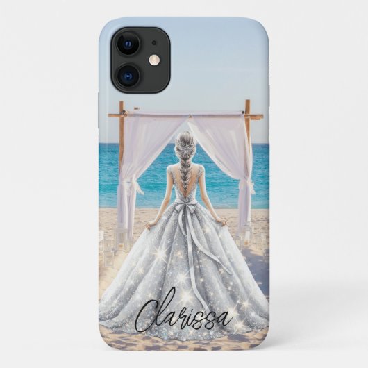 ウェディングドレス ビーチウェディング 花嫁 美しいドレス 結婚式 ブライズ Case-Mate iPhoneケース (裏面)