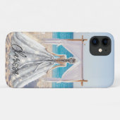 ウェディングドレス ビーチウェディング 花嫁 美しいドレス 結婚式 ブライズ Case-Mate iPhoneケース (裏面(横))