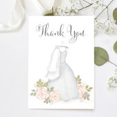 ウェディングドレス ブライズシャワー お礼 サンキューカード