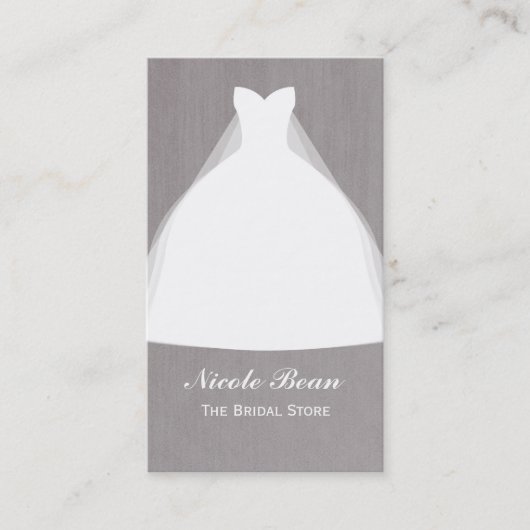 ウェディングドレス モダン グラマラス ブライダル シック 名刺 (正面)