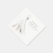 ウェディングドレス 夢のある エレガント ボーホ スタンダードカクテルナプキン (角)