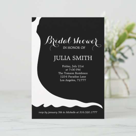 ウェディングドレス 招待状 (スタンド正面)