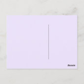 ウェディングドレス 紫 黒 パステル 横 ポストカード (裏面)