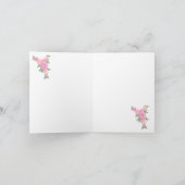 ウェディングドレス、黒い灰色のシャンデリアは感謝していしています サンキューカード (内部)