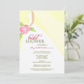 ウェディングドレス_2  ブライダルシャワーの招待状（黄色） 招待状 (スタンド正面)