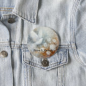 ウェディングドーブ フローラル ボタン - カスタマイズ可能 缶バッジ (インサイチュ)