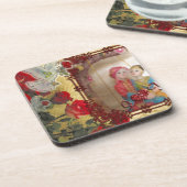 ウェディングドール ポートレート グラフィック アート プリント コースター (左側)