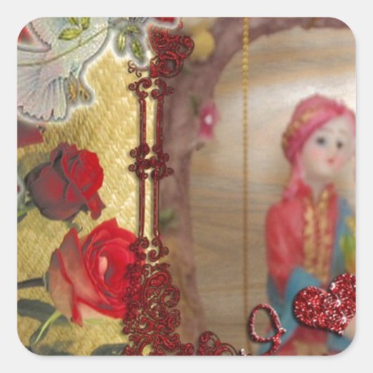 ウェディングドール・ポートレート・グラフィック・アート・プリント スクエアシール (正面)