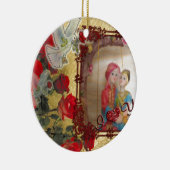 ウェディングドール ポートレート グラフィック アート プリント セラミックオーナメント (右)