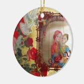 ウェディングドール ポートレート グラフィック アート プリント セラミックオーナメント (左)