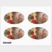 ウェディングドール・ポートレート・グラフィック・アート・プリント 楕円形シール (シート)