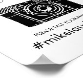 ウェディングハッシュタグで写真にタグを付ける ポスター (角)