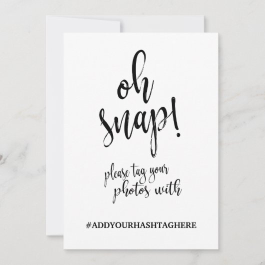 ウェディングハッシュタグ ゴールド 手頃な価格のカリグラフィー看板 (正面)