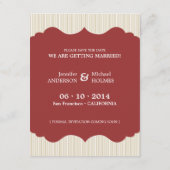 ウェディングハーツ - ユニークな結婚式の招待状（Save the Date） セーブザデート (裏面)