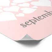 ウェディングハート ゲストブックポスター - お好きな色をお選びください ポスター (角)