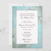 ウェディングバウのリニューアル招待状、エレガントな花模様 招待状 (裏面)