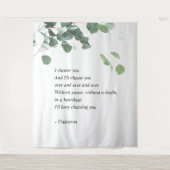 ウェディングバックドロップタペストリー 水彩エユカリプタス タペストリー (正面)